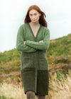 Donegal Wool Three Tone Coat | Sage Mix