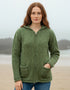 Donegal Wool Trinity Zip Cardigan | Sage