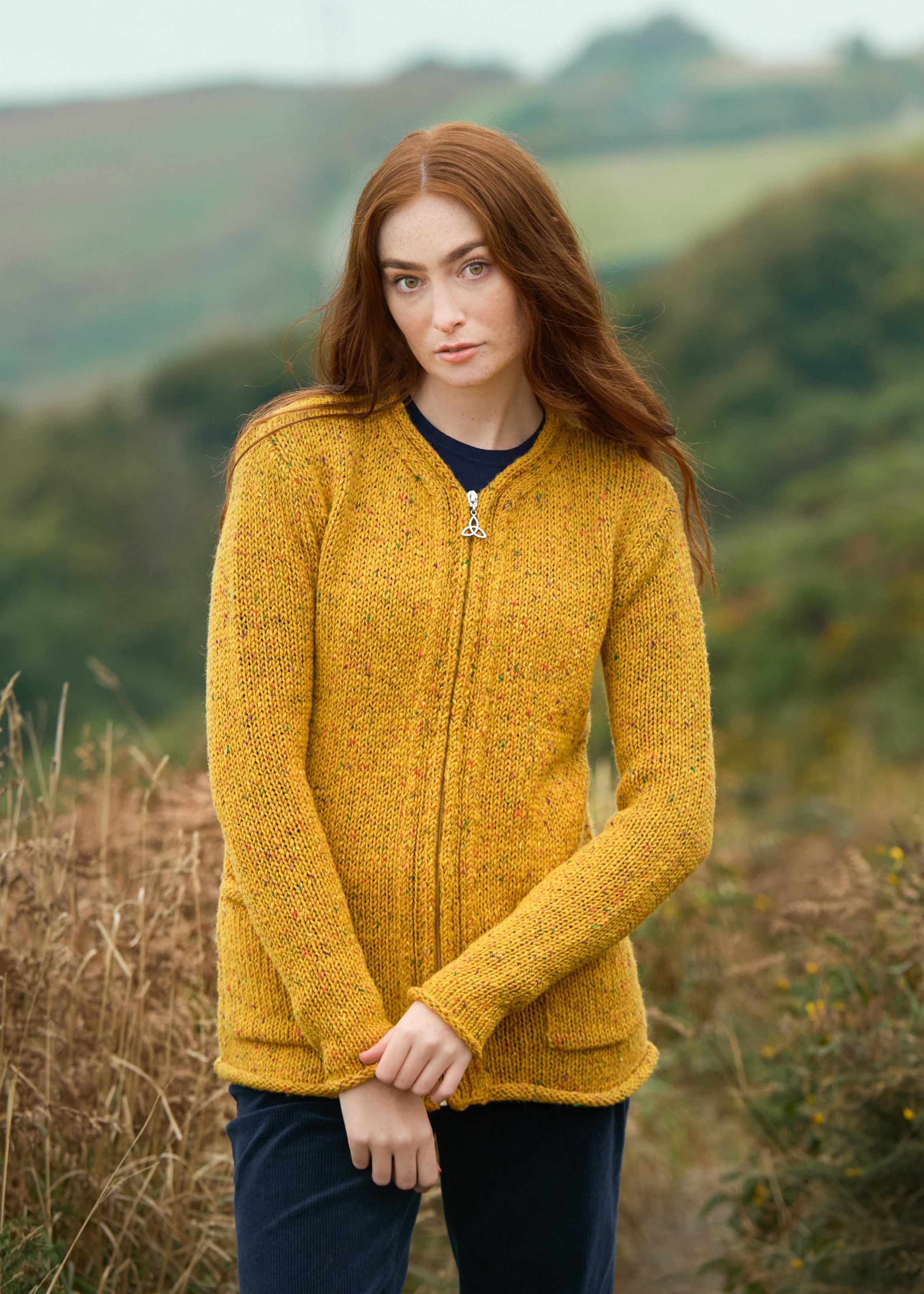 Donegal Wool Trinity Zip Cardigan