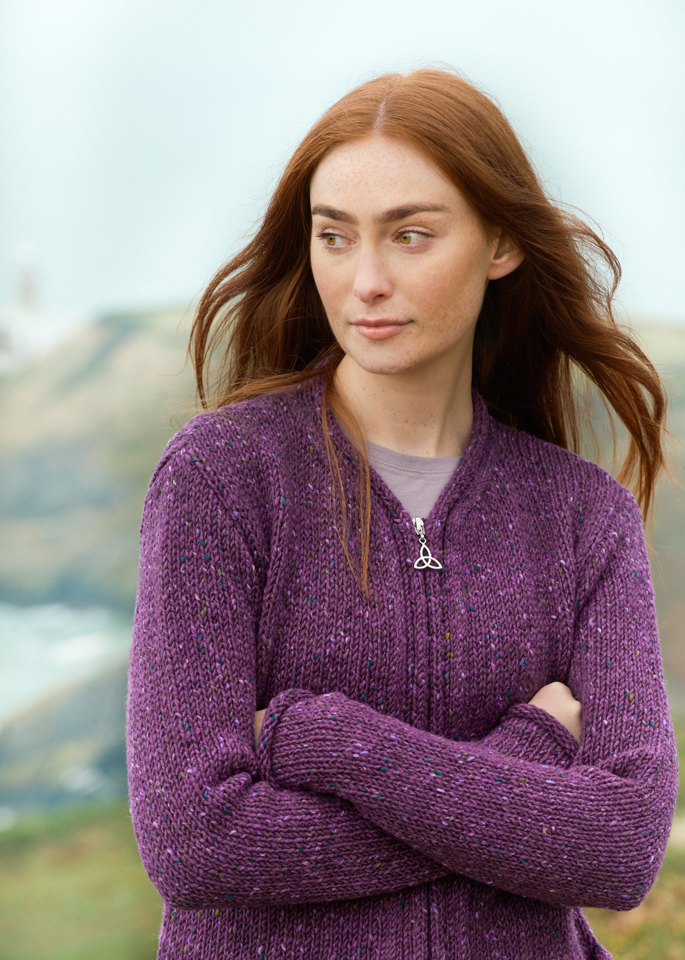 Donegal Wool Trinity Zip Cardigan