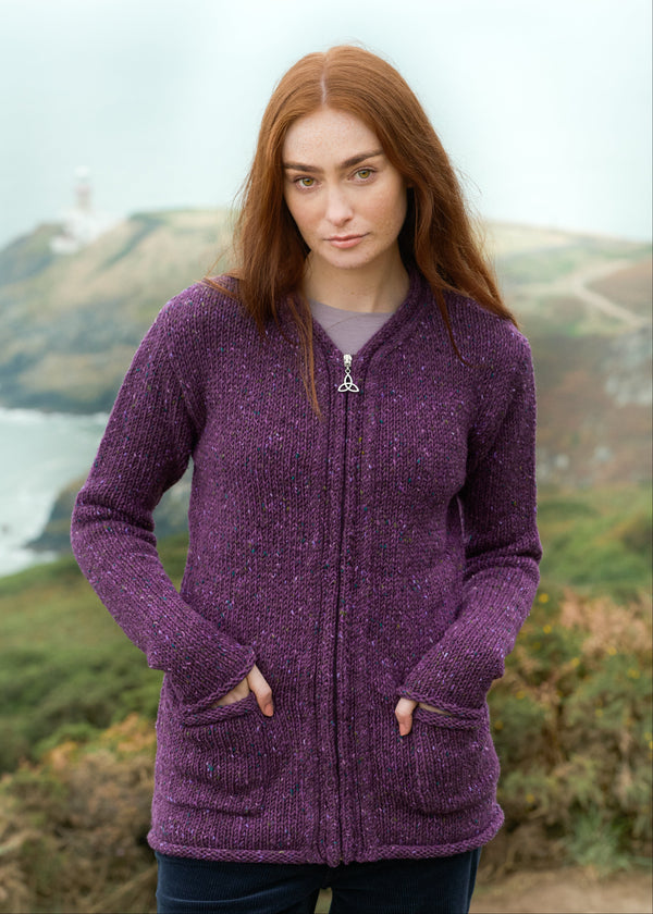 Donegal Wool Trinity Zip Cardigan