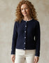 Gilet Killiney en laine et cachemire bleu marine | Tricots irlandais haut de gamme