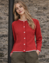 Killiney Wool Cashmere Cardigan | Tandoori | Ireland's Eye Knitwear