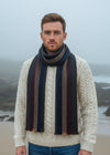 Mucros Donegal Scarf | Mustard Navy
