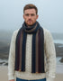 Mucros Donegal Scarf | Mustard Navy