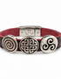 Knot Celtic Cuff Leather Bracelet | Maroon