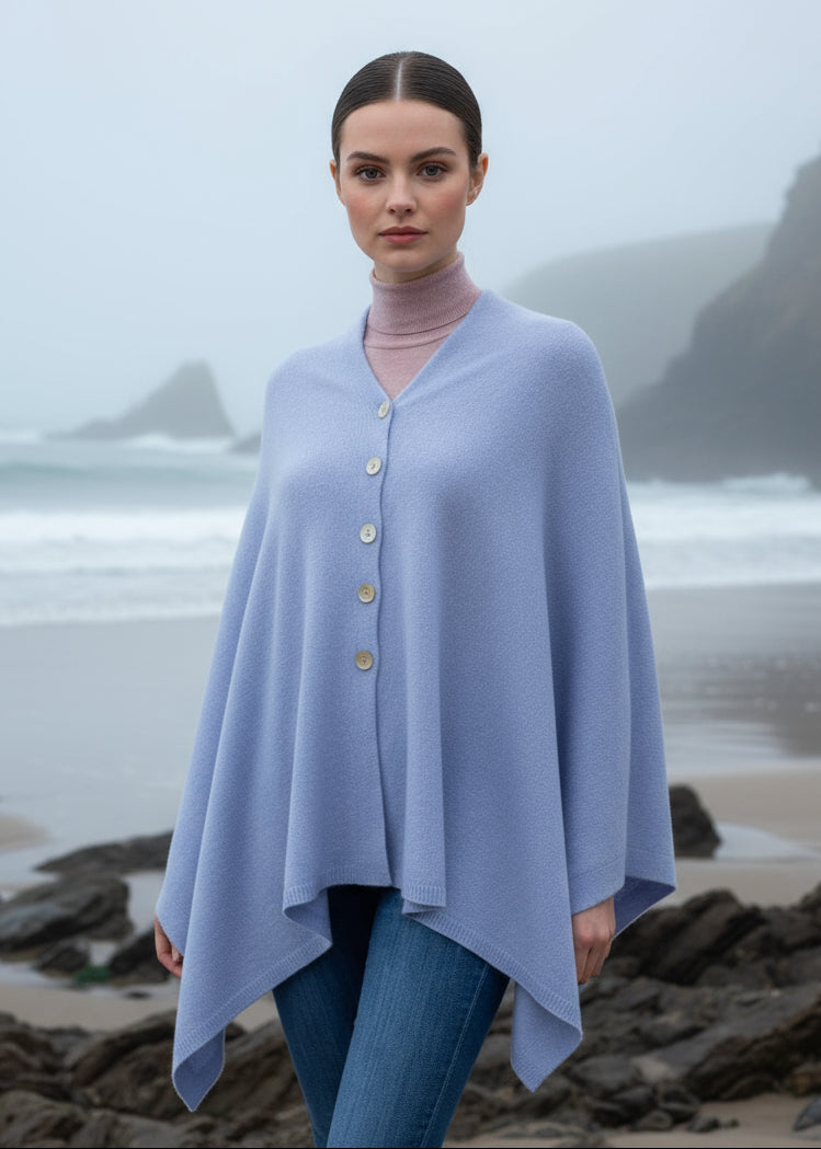 Lambswool Shawl | Light Blue