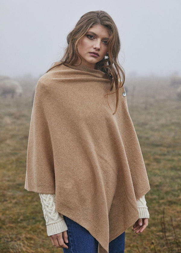Lambswool Shawl | Camel
