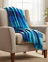 John Hanly Mohair Throw | Aqua Blue Navy