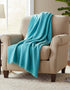 John Hanly Mohair Aqua Blue Throw