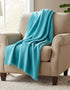 John Hanly Mohair Aqua Blue Throw