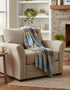 John Hanly Mohair Throw | Blue Brown