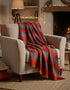 John Hanly Mohair Blanket | Orange Blue Yellow