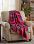 John Hanly Mohair Throw Red Pink Block
