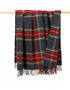 Large Irish Picnic Blanket | Grey Red Stewart