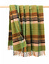 Large Irish Picnic Blanket | Green Orange Charcoal