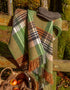 Large Irish Picnic Blanket | Green Orange Charcoal
