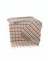Large Irish Picnic Blanket Beige Rust Red Small Block