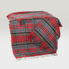 Large Irish Picnic Scarlet Denim Plaid Blanket