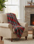 Large Irish Picnic Scarlet Denim Plaid Blanket