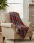 Large Irish Picnic Scarlet Denim Plaid Blanket