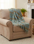 John Hanly Large Lichen Sea Green and Beige Plaid Blanket