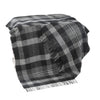 Large Irish Picnic Blanket Grey Graphite Plaid