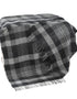 Large Irish Picnic Blanket Grey Graphite Plaid