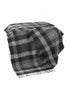 Large Irish Picnic Blanket Grey Plaid
