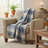 John Hanly Large Natural Denim Blue Blanket
