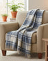 John Hanly Large Natural Denim Blue Blanket