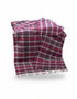 Large Irish Picnic Blanket Berry Red Grey Windowpane