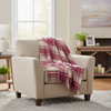 Large Irish Picnic Blanket Natural Pink Mix Plaid