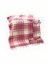 Large Irish Picnic Blanket Natural Pink Mix Plaid