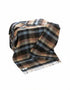John Hanly Large Brown Charcoal Plaid Blanket