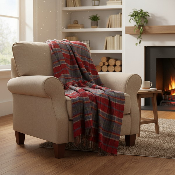 Large Wool Red Blanket John Hanly