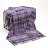 John Hanly Purple Pink and Green Tartan Blanket
