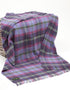 John Hanly Purple Pink and Green Tartan Blanket