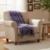 John Hanly Purple Pink and Green Tartan Blanket