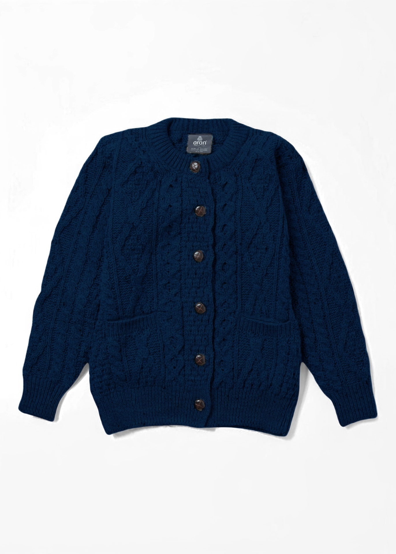 Ladies Aran Cardigan | Black Watch