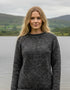 Ladies Donegal Roll Neck Sweater | Charcoal