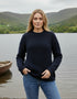 Ladies Donegal Roll Neck Sweater | Navy