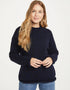 Ladies Donegal Roll Neck Sweater | Navy