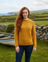 Ladies Donegal Roll Neck Sweater | Sunflower