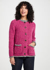 Ladies' Raglan Cardigan | Pink Grey
