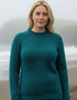 Ladies Roll Neck Fisherman Sweater | Turquoise