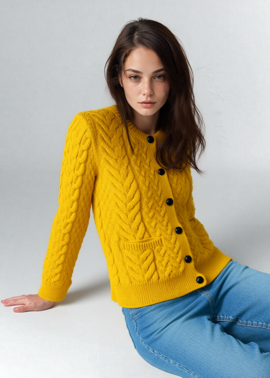 Ladies Supersoft Merino Wool Lumber Cardigan