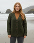 Ladies Tweed Cardigan | Green