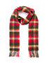 John Hanly Red Green Check Scarf