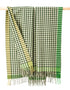 Lambswool Throw Cream Green Small Block - Clearance